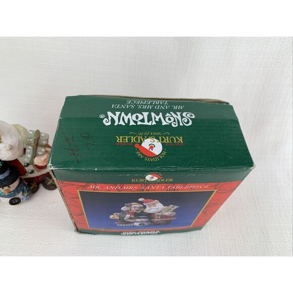 Kurt S. Adler Mr. & Mrs.‎ Santa TablePiece Snowtown Village Snowman With Box - Picture 9 of 11